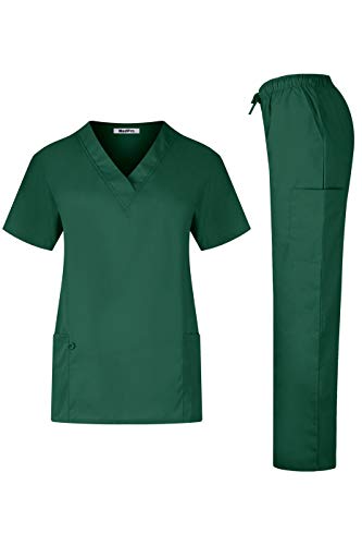 MedPro Women's Unisex Medical Scrub Set (Top & Bottom)
