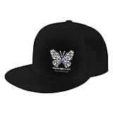 Hodgkin's Lymphoma Awareness Violet Ribbon Fashion Flat Brim Sun Hat Unisex Outdoor Baseball Cap35