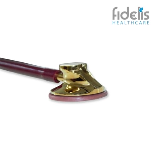 Image of Fidelis Healthcare Single Head Cardio Gold Cardiology Stethoscope for Doctors, Medical Professionals & Students | Premium Acoustic Chestpiece, Lightweight Flexible Tube Clinical Gear