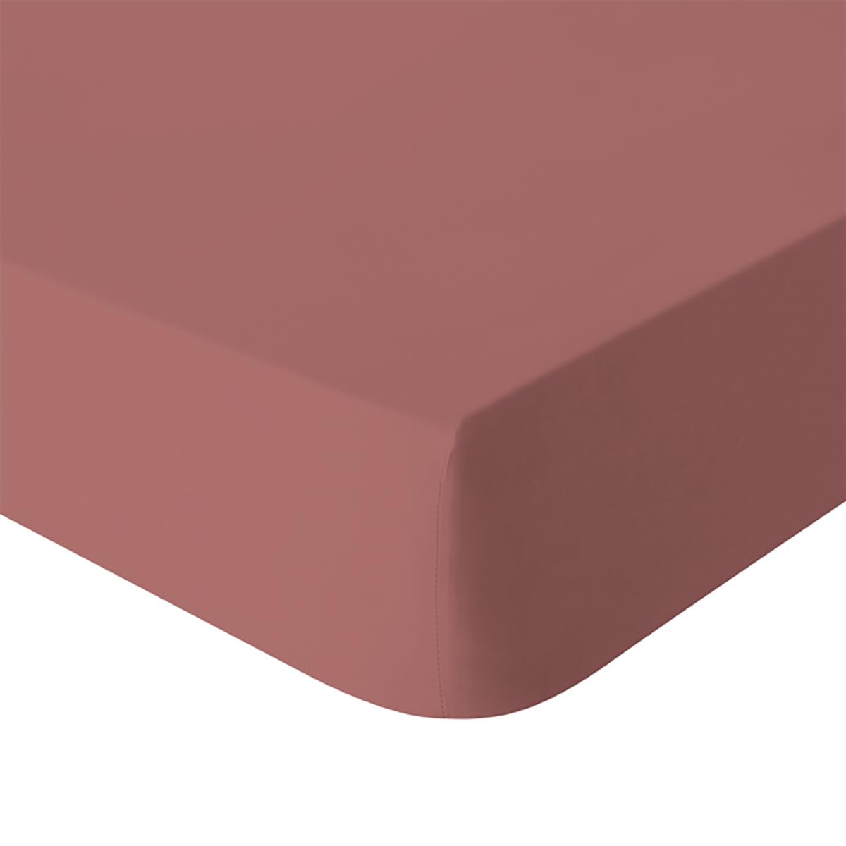 Plain Dyed Washed Cotton Percale Fitted Sheet, Delicate, 180 x 200 cm, ESSIX