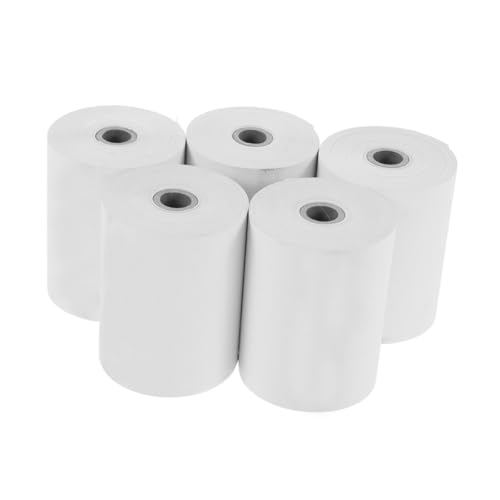 Gogogmee 5 Rolls Receipt Thermal Paper for Thermal Printer Smooth Surface Easy to Use for Supermarket Office Hospital