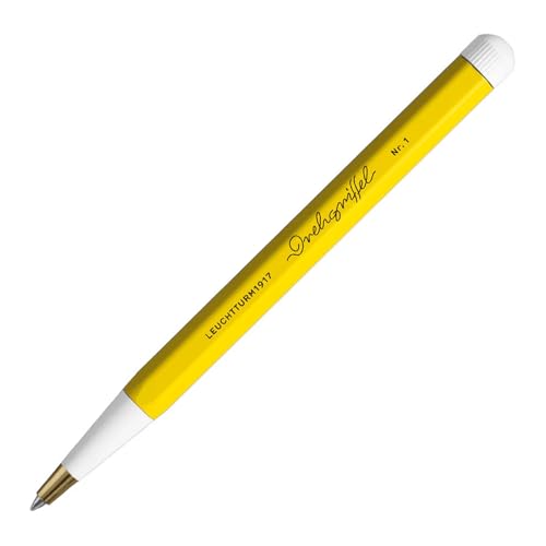 Image of LEUCHTTURM1917 Ball Point Pen Drehgriffel No.1 Lemon Yellow | Royal Blue Ink, Drehgriffel No. 1, Twist Mechanism, Premium Journal Pen, Gift for Writers, Office