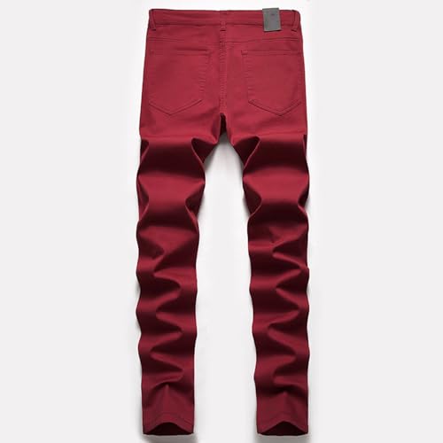 Mens Slim Fit Jeans Stretch Skinny Jean Fashion Straight Leg Comfort Flex Casual Slim Fit Business Dress Chinos Pants3