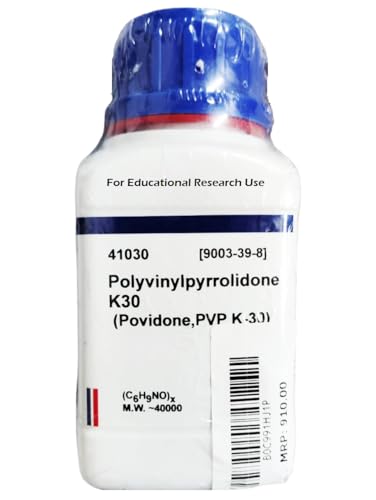 Image of SRL Polyvinylpyrrolidone (PVP K-30) 100Gm, CAS NO 9003-39-8, Molecular Formula : (C6H9NO) x, Storage : Room Temperature, Shelf Life : 60 Months, for laboratory and industrial use only