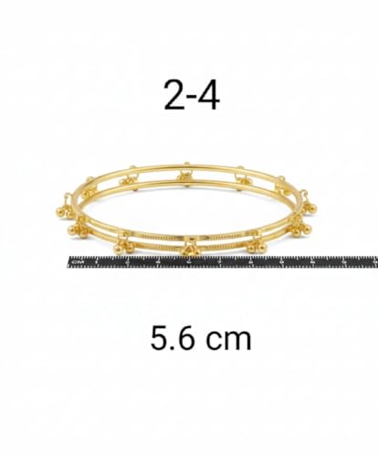 Image of Kashmiri Traditional Bangles Set for Women | Gold Plated /Silver Plated Handcrafted Ghungroo Bangles | Ethnic Bridal Festive Jewellery | Pack of 8