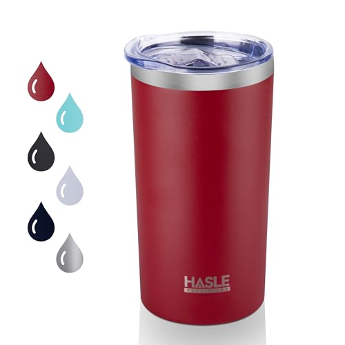 HASLE OUTFITTERS 12 oz Skinny Tumbler, Stainless Steel Insulated Slim Tumbler with Lid, Reusable Double Wall Travel Coffee Mug, Durable Powder Coated Travel Water Cup(Red,1)