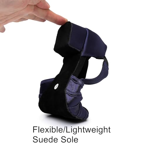 Image of Low Heel Women Ballroom Dance Shoes Salsa Batchata Social Beginner Practice Wedding Dancing 1.5in Heels YT04