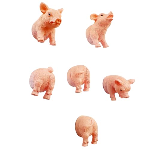 6 imanes decorativos cerdo para refrigerador, pack de 6 miniatura 1