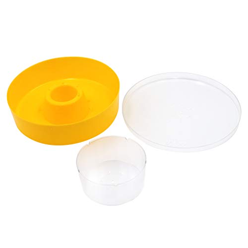 PROBEEALLYU Bee Feeder Bee Round Rapid Feeder Beekeeping Water Feeder Shallow Rapid Feeder Bee Feeding Drinker Beehive Drinking Bowl Bee Water Feeder Bee Keeping Equipment Beekeeper Tool – Bild 3