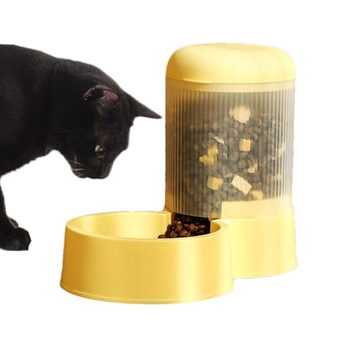 Virtcooy Comederos automáticos para Gato, alimentador automático de Alimentos Secos para Gatos - Dispensador de Gato automático de alimentación de Alimentos de Gran Capacidad | Tazón para Perros