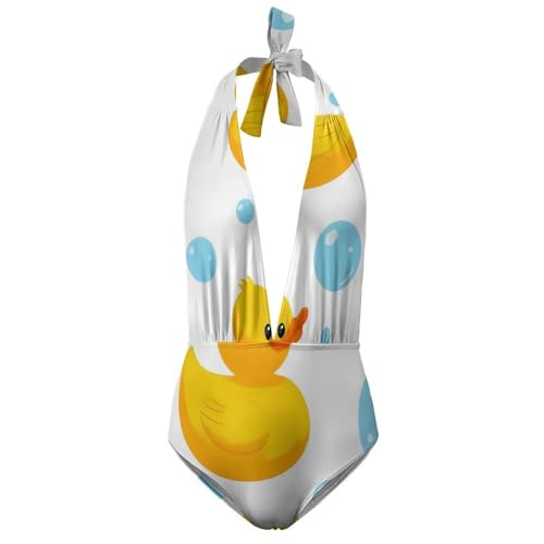 Supdreamc Women One Piece Swimsuit Monokini Backless V Neck Swimwear Cheeky Beachwear2