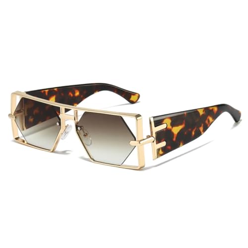Lunettes de soleil femme punk dégradé UV400 contre l'éblouissement