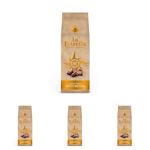 La Estrella Café en Grano Natural 500g (Paquete de 4)