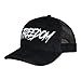 Faux Suede Leather Freedom Trucker Hat (Black Freedom)