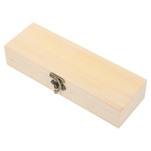 NOLITOY 実木製イヤリング収納ボックス 蓋付き 長方形 多機能小物入れ コンパクトで頑丈なレトロデザイン 卓上整理用ジュエリーケース