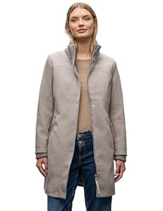 Street One Damen 2005340 Mantel mit Strickdetails, Sandy Mocca Mel, 42