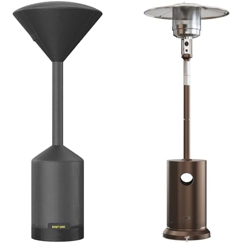 EAST OAK Patio Heater Cover as Accessory for Outdoor Patio Heater, 300D Oxford Fabric, Zipper, Waterproof, Dustproof, Sunproof, 91.3" H x 34.6" Dome x 19.88" Base, Dark Gray Cover