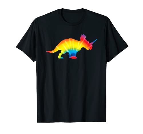 Tie Dye Dinosaurio Rainbow Print T-rex Hippie Paz Gift Camiseta