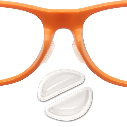 Image of Mr.ZzjOOj Eyeglass Nose Pads, Soft Silicone Nose Pads for Glasses | 2.5mm Thick Comfort Air Chamber Anti Slip Glasses Nose Pad, with Sticky Backing (12 Pairs, Clear)