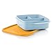 Tupperware to Go Lunchbox 550 ml blau - orange mit Trennwand Clevere Pause Schule Jungs