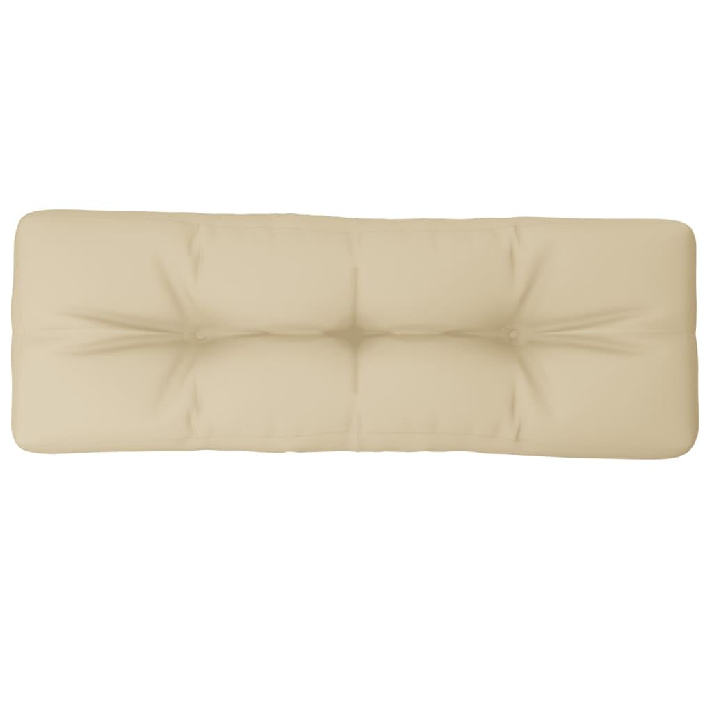 Solivagant Coussin de Palette Beige 120x40x12 cm Tissu,(2.25 KG)