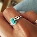 Avicrafts Turquoise Stone Ring 925 Sterling Silver Statement Ring For Women Handmade Gemstone Christmas Jewellery Size US 12 Gift For Her