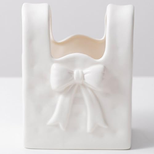 Vase bourse en céramique avec nœud papillon pour centre de table