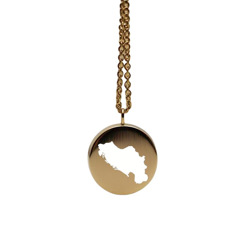Pendentif Serbie Yougoslavie durable | Bijou argent anti-ternissement