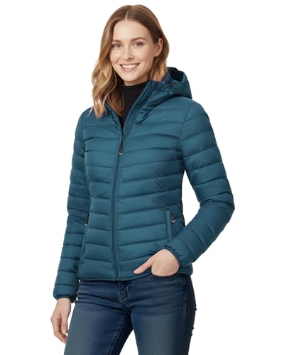 33,000ft Women's Hooded Packable Puffer Jacket Lightweight Warm Puffy Quilted Winter Coat