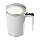 Self Stirring Coffee Mug - self stirring mug with lid, Rechargeable Mixing Drinkware, 400ML with Temperature Display Lid stainless steel Coffee Mugs for Gym Workout Travel Kitchen Home Tea
