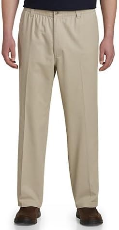 Harbor Bay by DXL Men's Big and Tall Elastic-Waist Pants