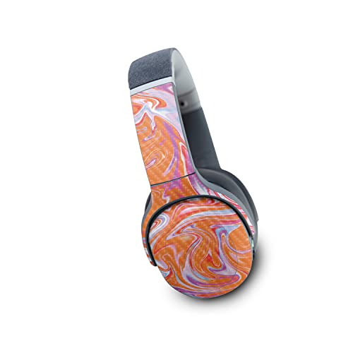 Image of MightySkins Carbon Fiber Skin Compatible with Skullcandy Crusher Evo Wireless - Orange Swirl | Protective, Durable Textured Carbon Fiber Finish | Easy to Apply | Made in The USA