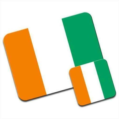 FaceYee Tapis de souris avec drapeau de la Côte d'Ivoire - Accessoires de bureau - 24,1 x 20,3 cm - Couleur : drapeau de la Côte d'Ivoire