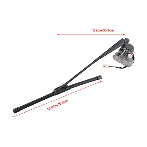 Image of Electric Windshield Wiper Assembly Kit, KIMISS Electric UTV windshield Wiper Kit Motor Blade Arm Water Spout Pot Hose for UTV ATV