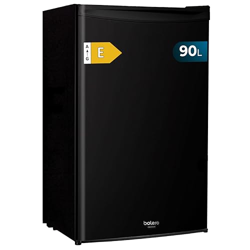 Cecotec Nevera Pequeña Frigorífico Mini Retro 91L 1 Puerta Bolero Coolmarket TT Origin 90 Black E. Frigorífico Sobremesa, 83cm de Alto y 47cm de Ancho, Bajo Consumo, Temperatura Regulable