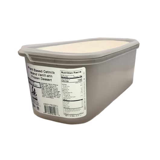 Image of G.S. Gelato Gelato Tub 5 Liter, Pack of 1 (Plant Based Oatmilk Island Vanilla)