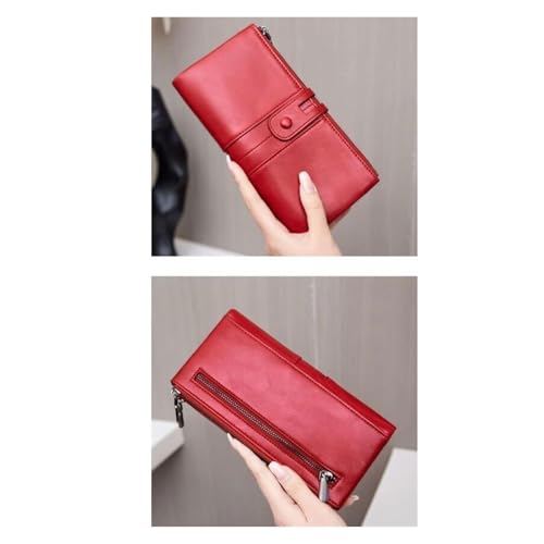 Handbags Business Wallets Women's Money Clips Leather Card Cases Purses Blocking Wallet Money Organisers,Brown2