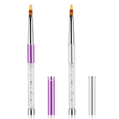 Ombre Nail Brush 2 PCS White & Purple