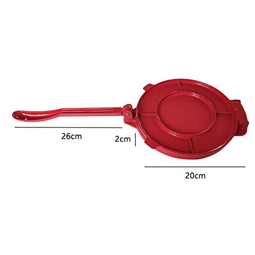 8 Inch Tortilla Press Aluminium Alloy Tortilla Maker with Foldable Handle, Heavy Duty Non-Stick Flour Corn Press, Easy Tortilla Pie Maker Press Pan for Homemade Tortillas