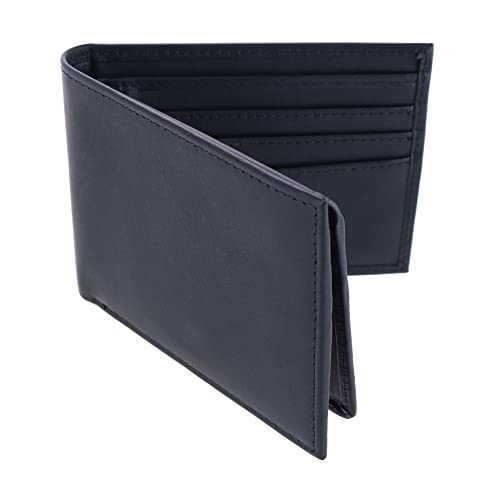 Trafalgar Men's Sergio Genuine Leather RFID Bi-Fold Passcase Wallet, Black3
