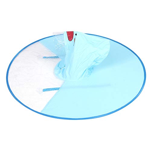 Image of Portable raincoat, umbrella hat with hood, dark blue, light blue, for kids girls boys(Light blue)