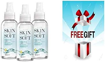 3 x Avon Skin So Soft With Citronella Which Repels Mosquito Fly & Midge Insects Mosquito - Original Dry Oil Body Spray - Plus Mystery Gift