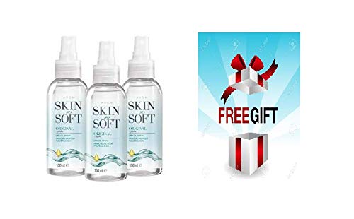 3 x Avon Skin So Soft With Citronella Which Repels Mosquito Fly & Midge Insects Mosquito - Original Dry Oil Body Spray - Plus Mystery Gift