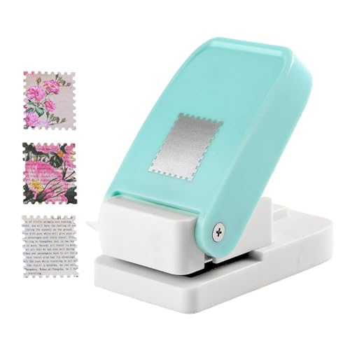 Stamp Puncher - Square Rectangle Card Design Cutter | Lever Action Diy Pattern Cutting Device, Postage Stamp Shaped Paper Punch 