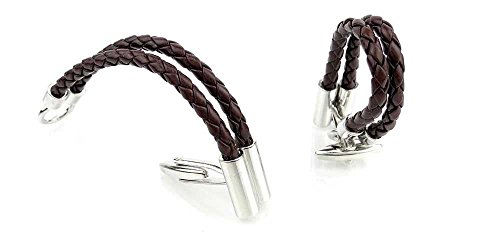 Par de Mancuernillas de Cuerda Trenzada Clásicas para Hombre miniatura 2