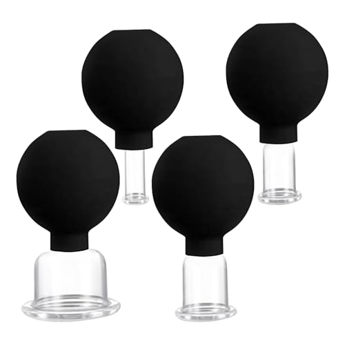 Facial Cupping | Ventosas Corporales Para Masajes - Kit De 4 Ventosas De Vacío Facial Portátil Para Viaje Y Salón