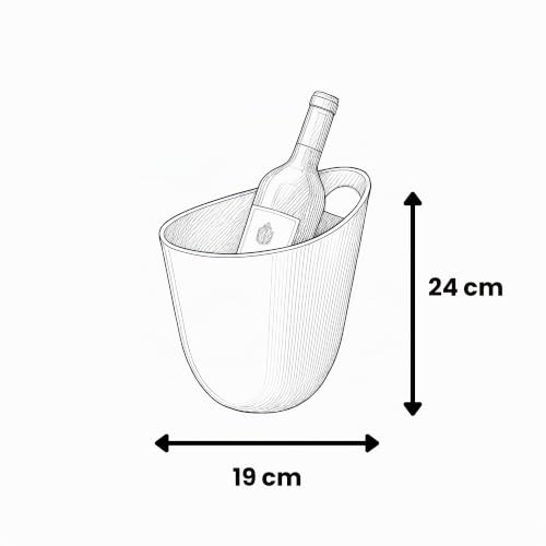 VB Vin Bouquet FIE 1120 seau a glace noir pour refroidir 1 bouteille vin cava champagne – vue 3