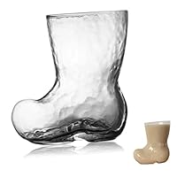 Abaodam 380ml Boot Shaped Glass Drinking Cup Creative Beer Boot Cup for Parties Wine and Cocktails for Celebrations and Gatherings