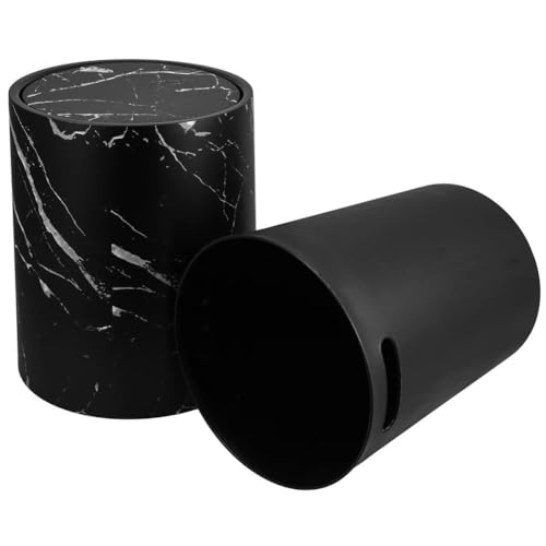 Cubo de basura versátil estilo mármol para interiores sofisticados 8