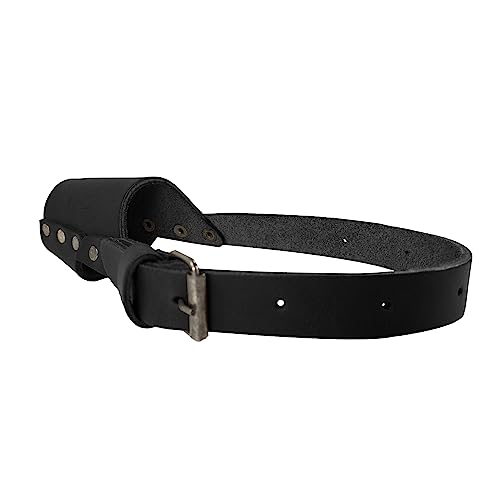 Hide & Drink MUZZLE Guard, Secure, Prevents Biting Chewing, Pitbull German Shephard & Any Breeds, Full Grain Leather thumb #3
